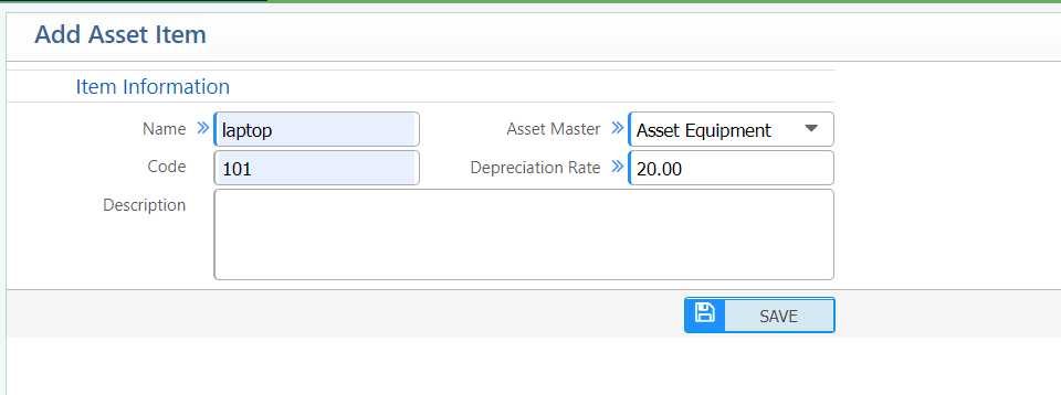 Add Asset Item